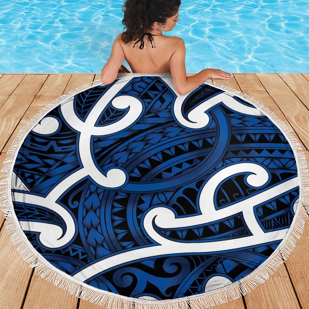 Aotearoa Maori Kowhaiwhai Beach Blanket Kikorangi Puhoro and Patiki LT9 - Polynesian Pride