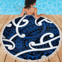 Aotearoa Maori Kowhaiwhai Beach Blanket Kikorangi Puhoro and Patiki LT9 - Polynesian Pride