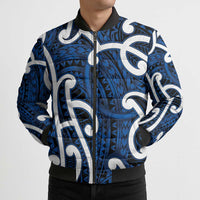 Aotearoa Maori Kowhaiwhai Bomber Puffer Jacket Kikorangi Puhoro and Patiki LT9 - Polynesian Pride