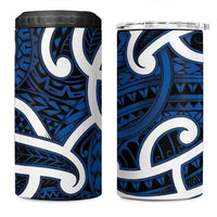 Aotearoa Maori Kowhaiwhai 4 in 1 Can Cooler Tumbler Kikorangi Puhoro and Patiki LT9 One Size: 16 oz Blue - Polynesian Pride