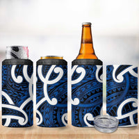 Aotearoa Maori Kowhaiwhai 4 in 1 Can Cooler Tumbler Kikorangi Puhoro and Patiki LT9 - Polynesian Pride