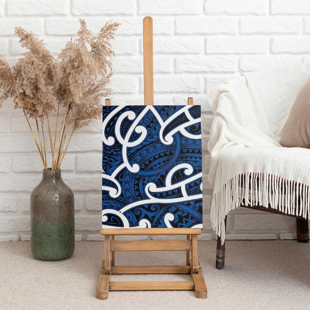 Aotearoa Maori Kowhaiwhai Canvas Wall Art Kikorangi Puhoro and Patiki