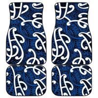Aotearoa Maori Kowhaiwhai Car Mats Kikorangi Puhoro and Patiki
