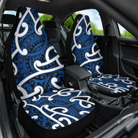 Aotearoa Maori Kowhaiwhai Car Seat Cover Kikorangi Puhoro and Patiki LT9 One Size Blue - Polynesian Pride