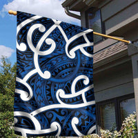 Aotearoa Maori Kowhaiwhai Garden Flag Kikorangi Puhoro and Patiki