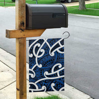 Aotearoa Maori Kowhaiwhai Garden Flag Kikorangi Puhoro and Patiki