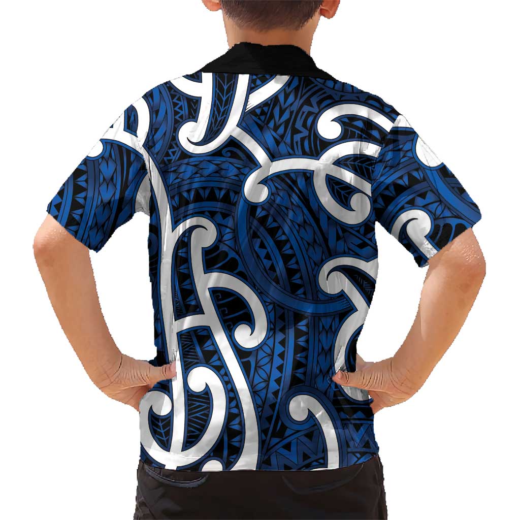 Aotearoa Maori Kowhaiwhai Hawaiian Shirt Kikorangi Puhoro and Patiki LT9 - Polynesian Pride