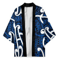 Aotearoa Maori Kowhaiwhai Kimono Kikorangi Puhoro and Patiki