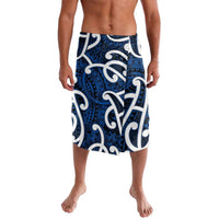 Aotearoa Maori Kowhaiwhai Lavalava Kikorangi Puhoro and Patiki LT9 Blue - Polynesian Pride
