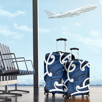 Aotearoa Maori Kowhaiwhai Luggage Cover Kikorangi Puhoro and Patiki LT9 - Polynesian Pride