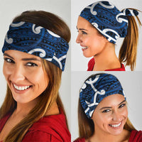 Aotearoa Maori Kowhaiwhai Neck Gaiter Kikorangi Puhoro and Patiki