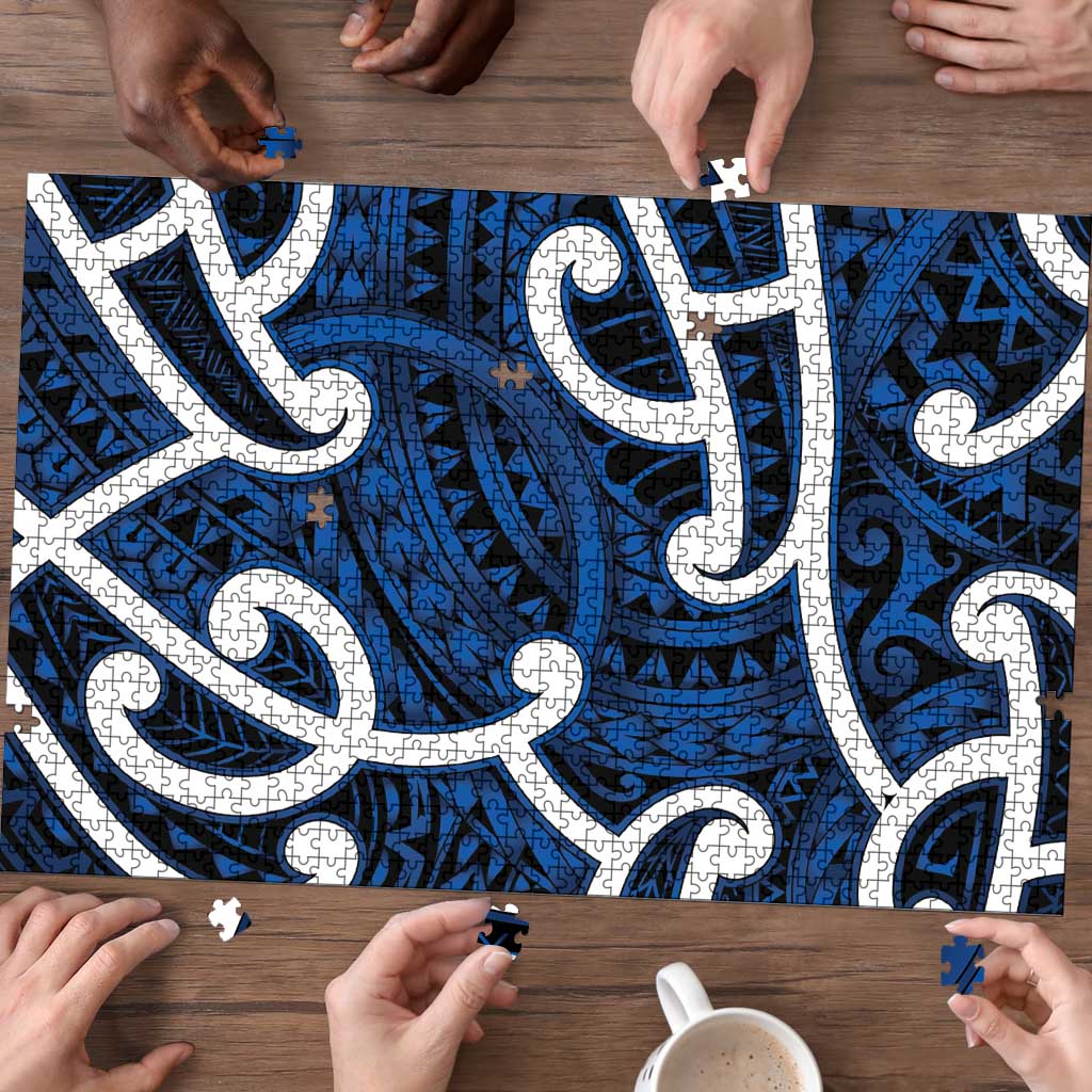 Aotearoa Maori Kowhaiwhai Puzzle Kikorangi Puhoro and Patiki