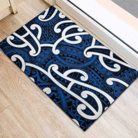 Aotearoa Maori Kowhaiwhai Rubber Doormat Kikorangi Puhoro and Patiki