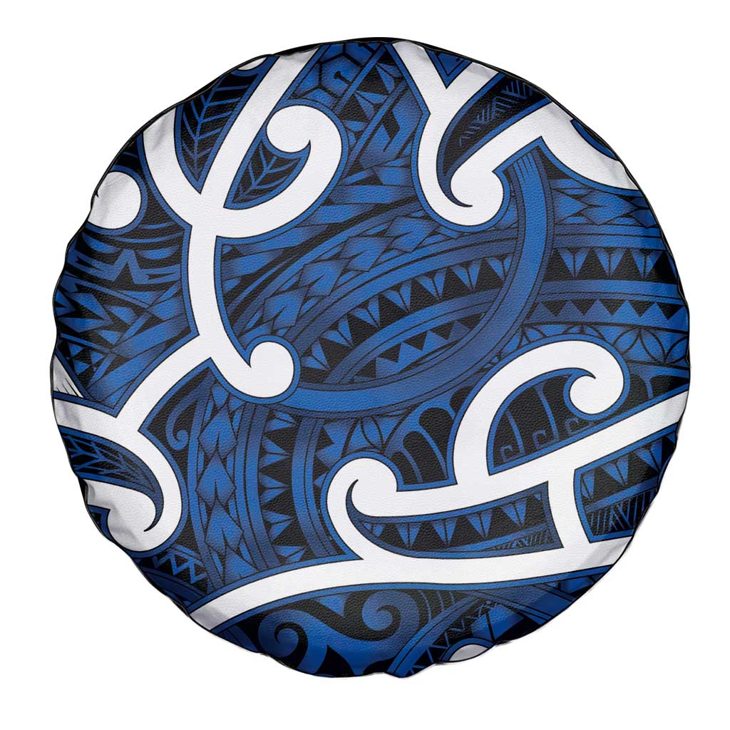 Aotearoa Maori Kowhaiwhai Spare Tire Cover Kikorangi Puhoro and Patiki LT9 - Polynesian Pride