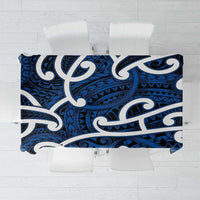 Aotearoa Maori Kowhaiwhai Tablecloth Kikorangi Puhoro and Patiki
