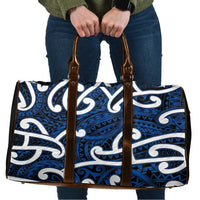 Aotearoa Maori Kowhaiwhai Travel Bag Kikorangi Puhoro and Patiki LT9 Blue - Polynesian Pride
