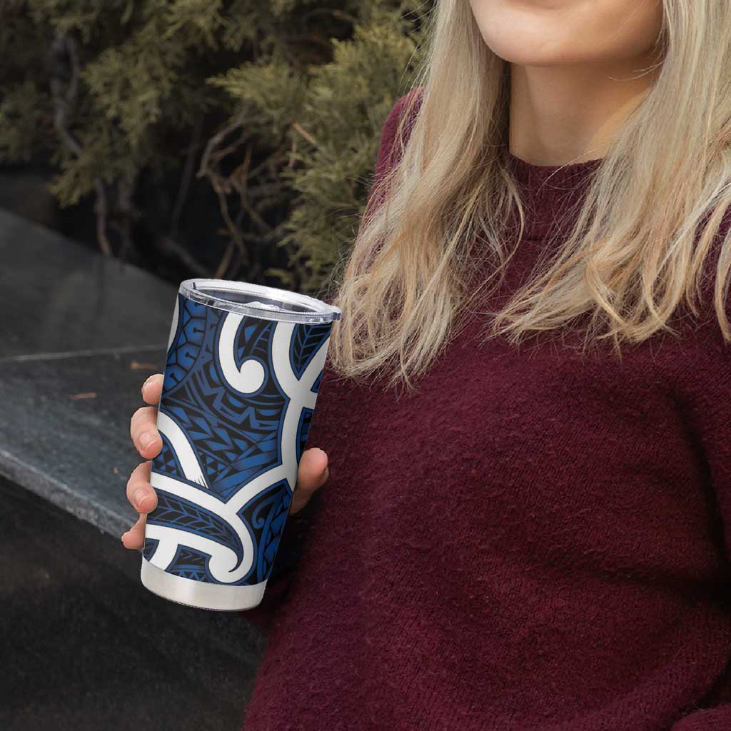 Aotearoa Maori Kowhaiwhai Tumbler Cup Kikorangi Puhoro and Patiki LT9 - Polynesian Pride