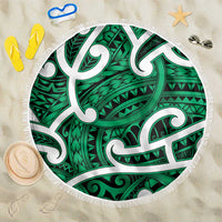 Aotearoa Maori Kowhaiwhai Beach Blanket Kakariki Puhoro and Patiki