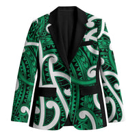 Aotearoa Maori Kowhaiwhai Blazer Kakariki Puhoro and Patiki