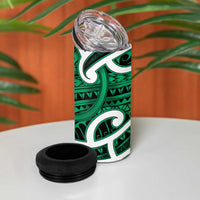 Aotearoa Maori Kowhaiwhai 4 in 1 Can Cooler Tumbler Kakariki Puhoro and Patiki LT9 - Polynesian Pride
