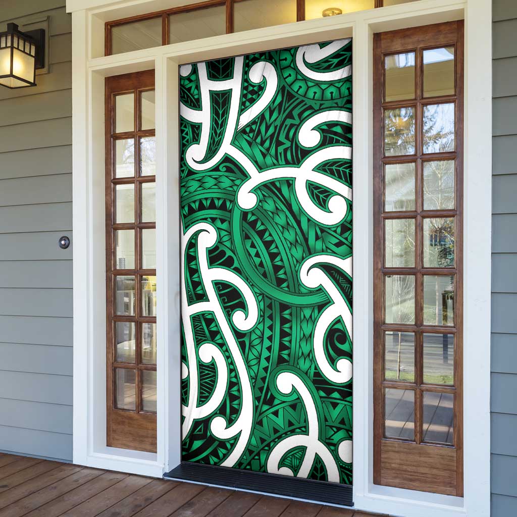 Aotearoa Maori Kowhaiwhai Door Cover Kakariki Puhoro and Patiki LT9 - Polynesian Pride