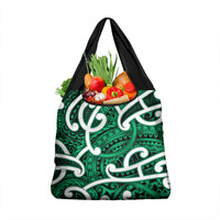 Aotearoa Maori Kowhaiwhai Grocery Bag Kakariki Puhoro and Patiki