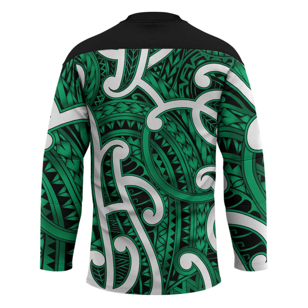 Aotearoa Maori Kowhaiwhai Hockey Jersey Kakariki Puhoro and Patiki LT9 - Polynesian Pride