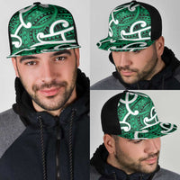 Aotearoa Maori Kowhaiwhai Mesh Trucker Cap Kakariki Puhoro and Patiki