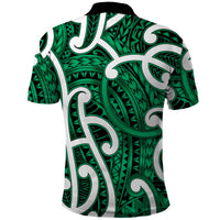 Aotearoa Maori Kowhaiwhai Polo Shirt Kakariki Puhoro and Patiki LT9 - Polynesian Pride