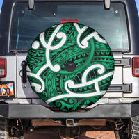 Aotearoa Maori Kowhaiwhai Spare Tire Cover Kakariki Puhoro and Patiki LT9 Green - Polynesian Pride