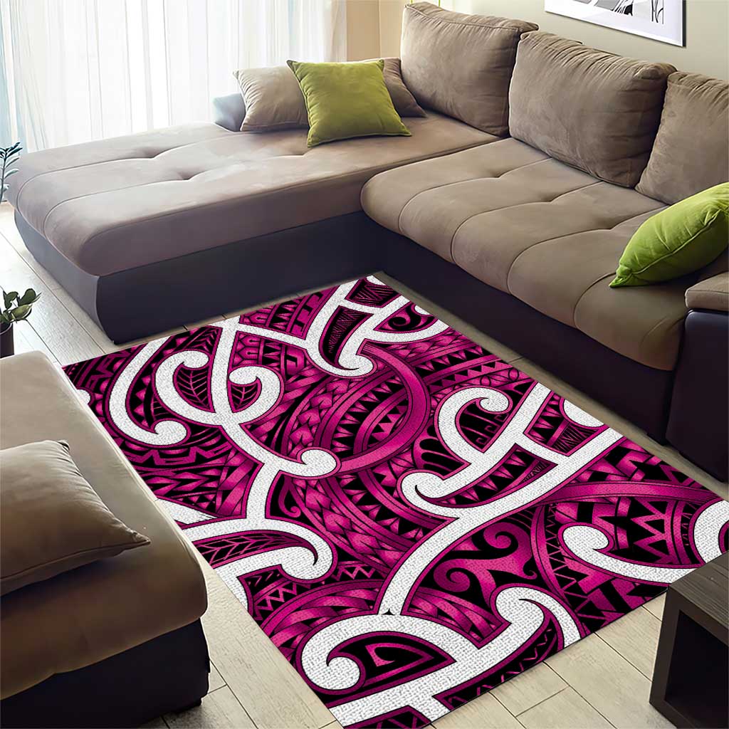 Aotearoa Maori Kowhaiwhai Area Rug Mawhero Puhoro and Patiki