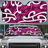 Aotearoa Maori Kowhaiwhai Auto Sun Shade Mawhero Puhoro and Patiki