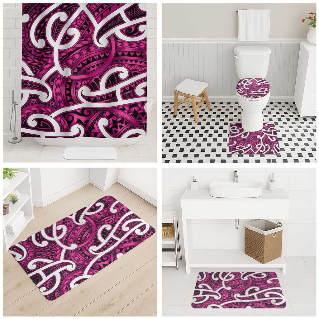 Aotearoa Maori Kowhaiwhai Bathroom Set Mawhero Puhoro and Patiki