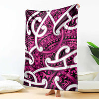 Aotearoa Maori Kowhaiwhai Blanket Mawhero Puhoro and Patiki