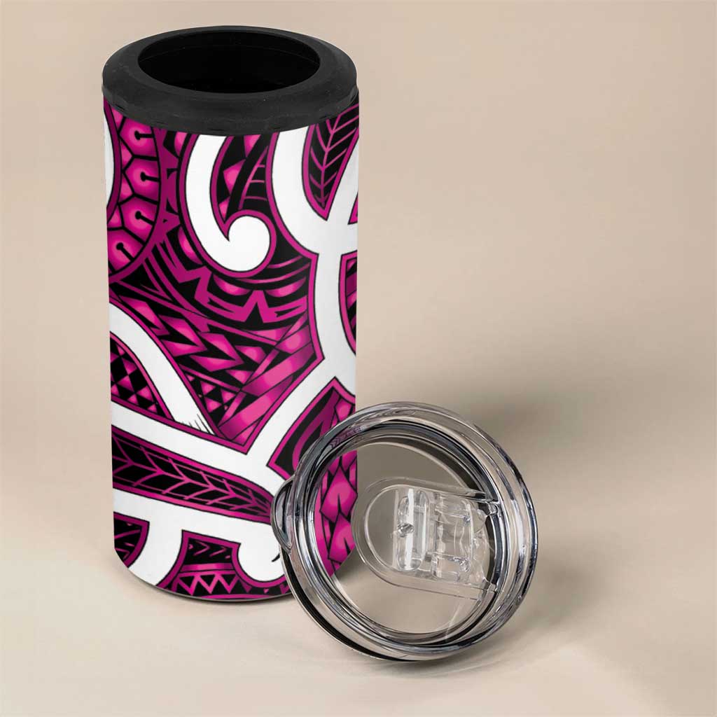 Aotearoa Maori Kowhaiwhai 4 in 1 Can Cooler Tumbler Mawhero Puhoro and Patiki LT9 - Polynesian Pride