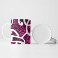 Aotearoa Maori Kowhaiwhai Ceramic Mug Mawhero Puhoro and Patiki