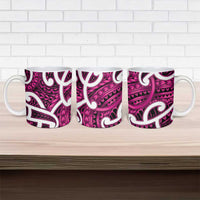 Aotearoa Maori Kowhaiwhai Ceramic Mug Mawhero Puhoro and Patiki