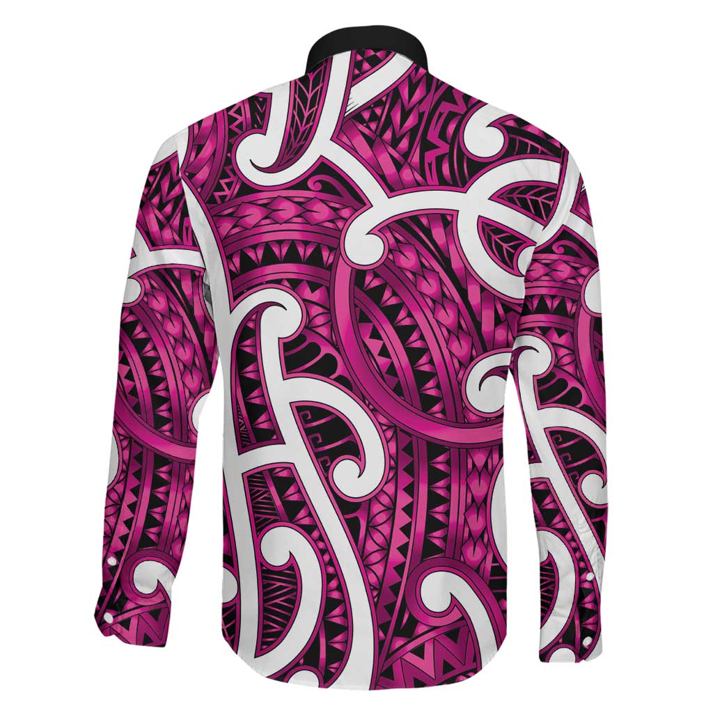 Aotearoa Maori Kowhaiwhai Family Matching Long Sleeve Bodycon Dress and Hawaiian Shirt Mawhero Puhoro and Patiki LT9 - Polynesian Pride