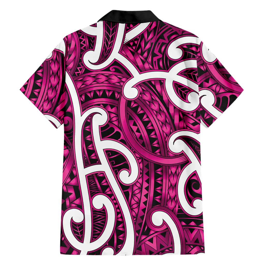 Aotearoa Maori Kowhaiwhai Family Matching Off The Shoulder Long Sleeve Dress and Hawaiian Shirt Mawhero Puhoro and Patiki LT9 - Polynesian Pride