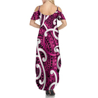 Aotearoa Maori Kowhaiwhai Family Matching Summer Maxi Dress and Hawaiian Shirt Mawhero Puhoro and Patiki LT9 - Polynesian Pride