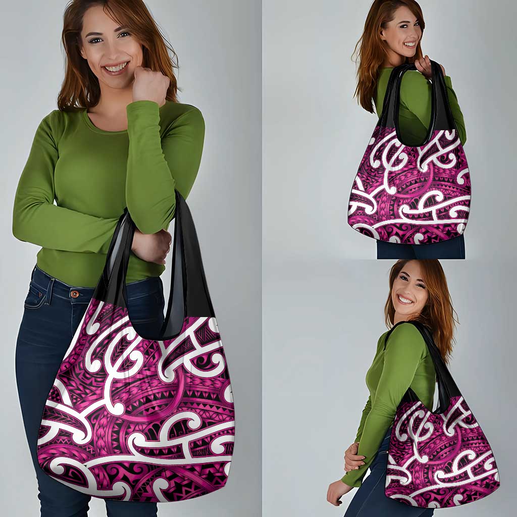 Aotearoa Maori Kowhaiwhai Grocery Bag Mawhero Puhoro and Patiki
