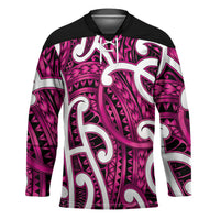 Aotearoa Maori Kowhaiwhai Hockey Jersey Mawhero Puhoro and Patiki LT9 Unisex Pink - Polynesian Pride