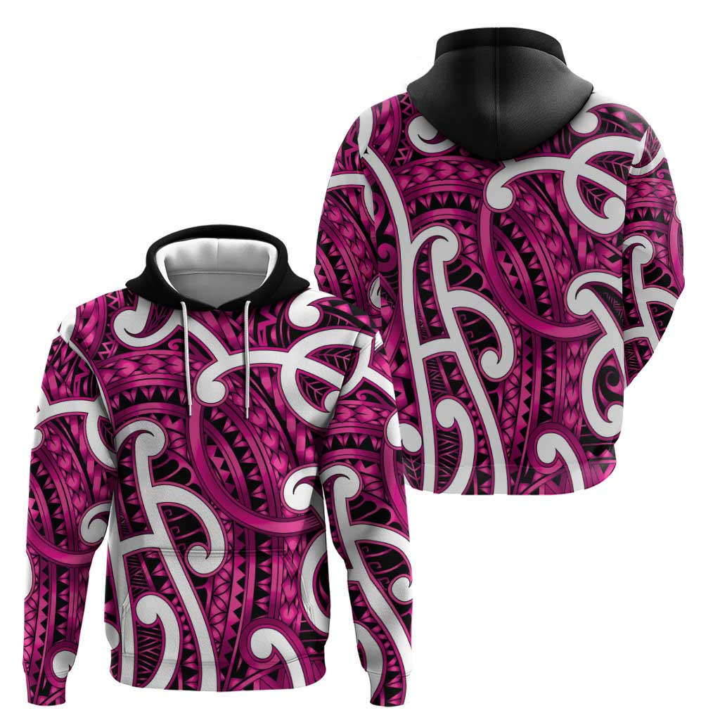 Aotearoa Maori Kowhaiwhai Hoodie Mawhero Puhoro and Patiki LT9 - Polynesian Pride