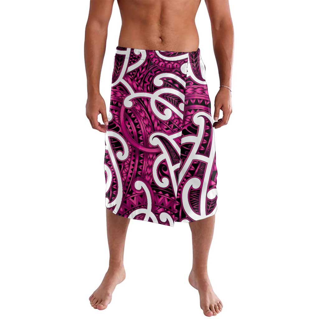 Aotearoa Maori Kowhaiwhai Lavalava Mawhero Puhoro and Patiki LT9 Pink - Polynesian Pride