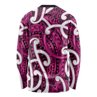 Aotearoa Maori Kowhaiwhai Long Sleeve Shirt Mawhero Puhoro and Patiki LT9 - Polynesian Pride