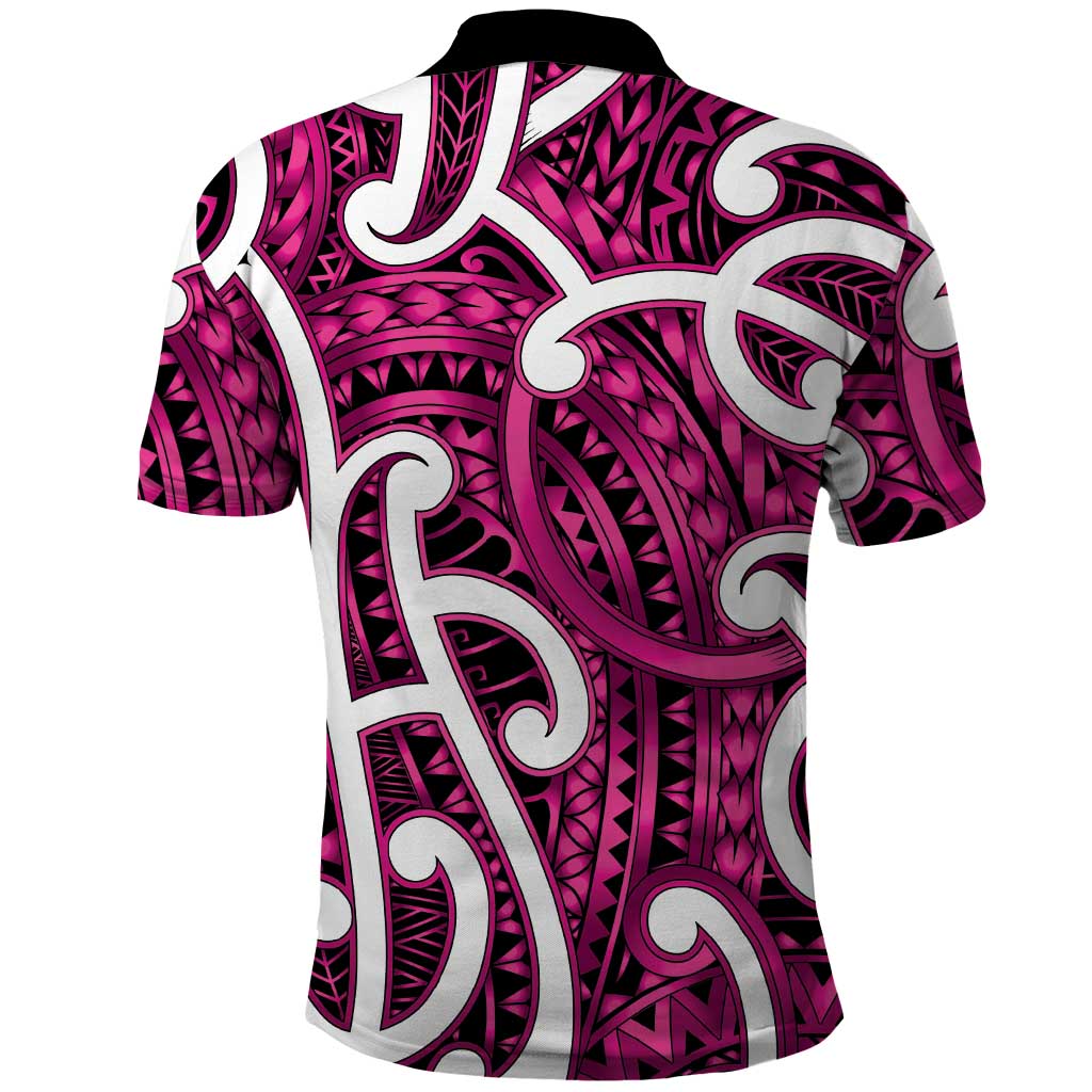 Aotearoa Maori Kowhaiwhai Polo Shirt Mawhero Puhoro and Patiki LT9 - Polynesian Pride