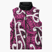Aotearoa Maori Kowhaiwhai Sleeveless Puffer Jacket Mawhero Puhoro and Patiki