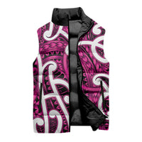 Aotearoa Maori Kowhaiwhai Sleeveless Puffer Jacket Mawhero Puhoro and Patiki