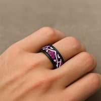Aotearoa Maori Kowhaiwhai Spinner Ring Mawhero Puhoro and Patiki LT9 - Polynesian Pride