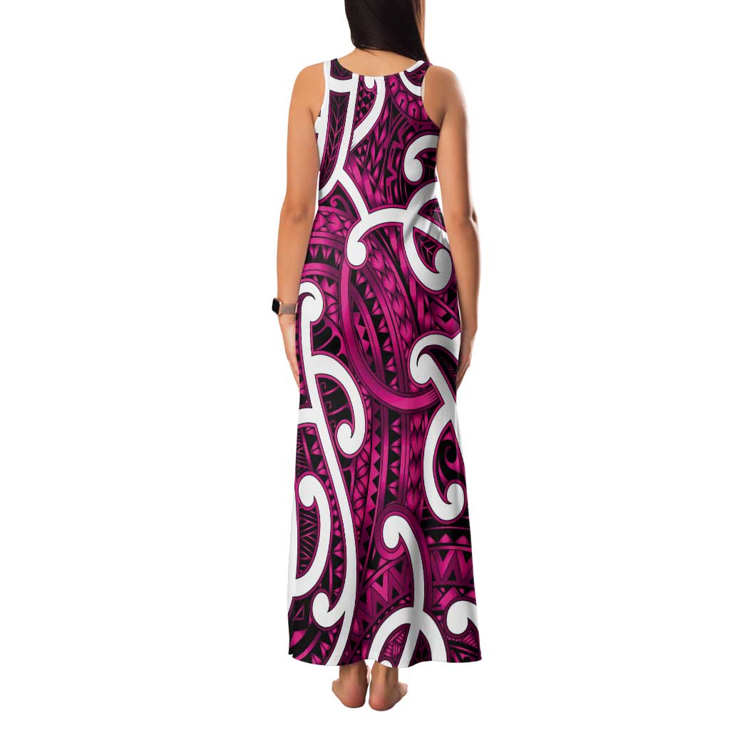 Aotearoa Maori Kowhaiwhai Tank Maxi Dress Mawhero Puhoro and Patiki LT9 - Polynesian Pride